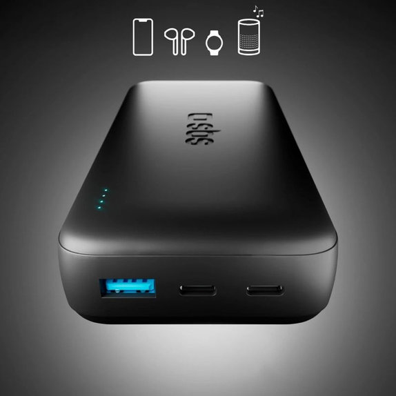 PowerBank 20000mAh, 10W, Infinity, LiFePO4, USB-C / USB-A, Черен, SBS