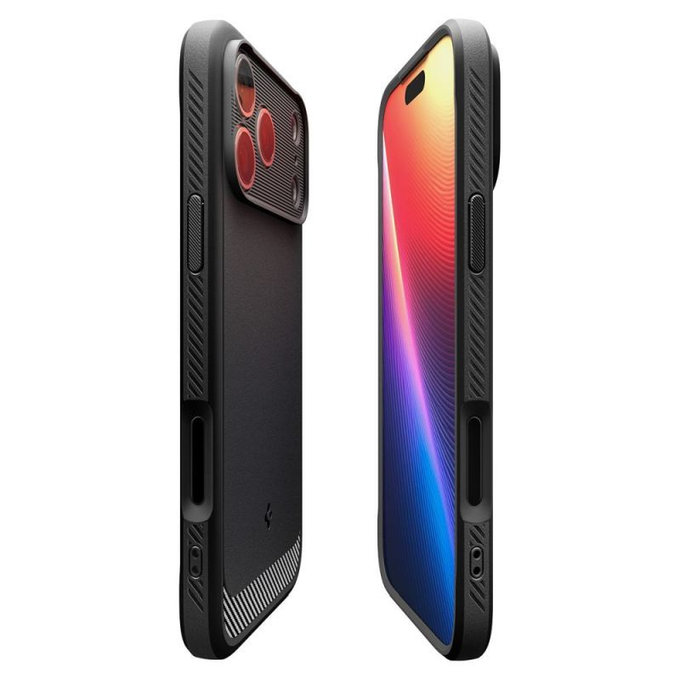 Калъф Rugged Armor с MagSafe за iPhone 17 Pro, Матово черен, Spigen