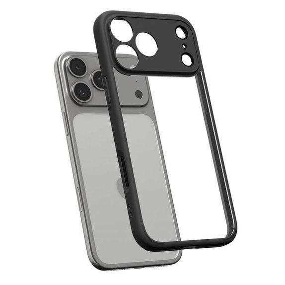 Калъф Ultra Hybrid за iPhone 17 Pro, Матово черен, Spigen