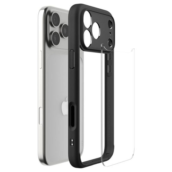 Калъф Ultra Hybrid за iPhone 17 Pro, Матово черен, Spigen