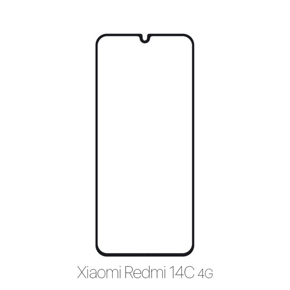 Закалено стъкло за Xiaomi Redmi 14C 4G, FullCover Glass, FixPremium