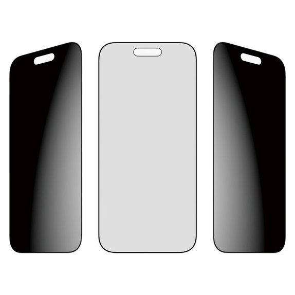 Закалено стъкло UWF 2-Way Privacy с апликатор за iPhone Air, Черно, PanzerGlass