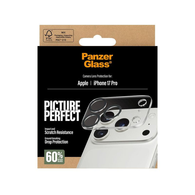 Протектор за обектив на камерата PicturePerfect за iPhone 17 Pro, Прозрачен, PanzerGlass