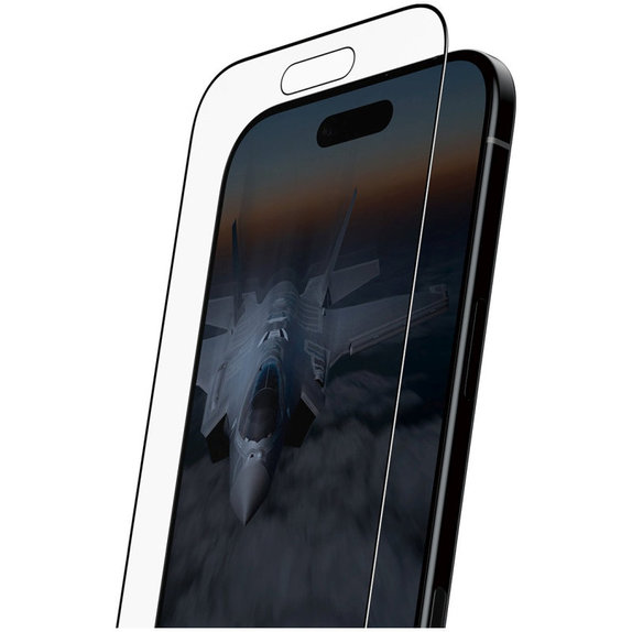 Закалено стъкло UWF Stealth с Fastfit за iPhone Air, Черно, PanzerGlass