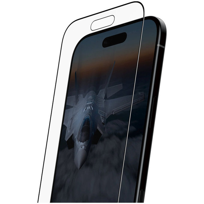 Закалено стъкло UWF Stealth с Fastfit за iPhone Air, Черно, PanzerGlass