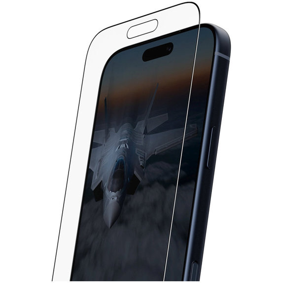 Закалено стъкло UWF Stealth с Fastfit за iPhone 17 Pro Max, Черно, PanzerGlass