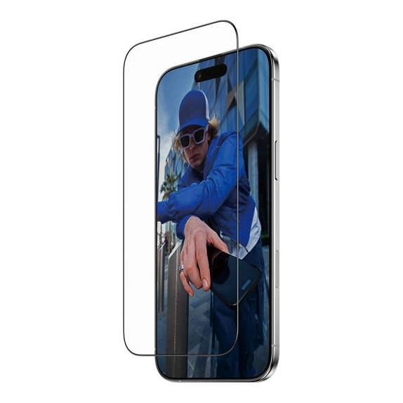 Закалено стъкло UWF с Fastfit за iPhone Air, Черно, PanzerGlass