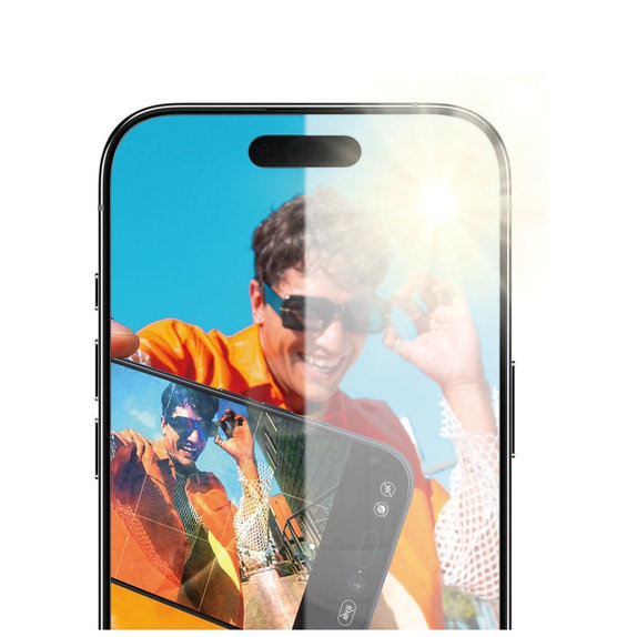 Закалено стъкло Anti-Reflective с апликатор за iPhone Air, Черно, PanzerGlass