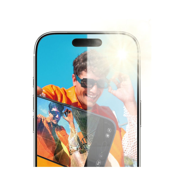Закалено стъкло Anti-Reflective с апликатор за iPhone 17 Pro, Черно, PanzerGlass