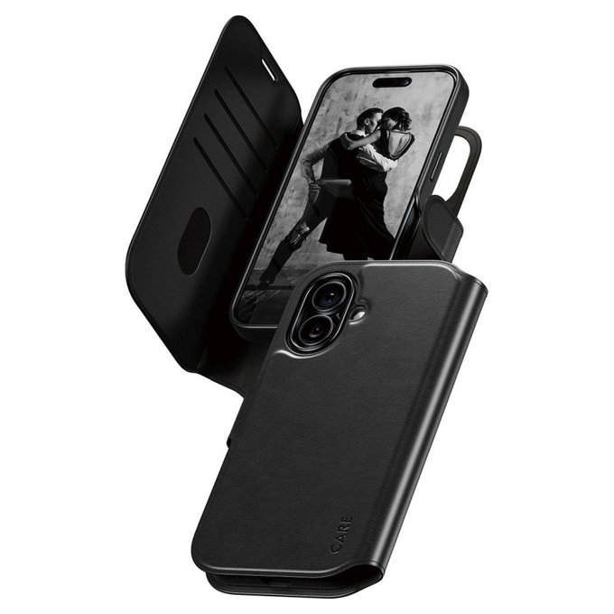Калъф Wallet Tango Two-In-One с MagSafe за iPhone 17, Черно, CARE