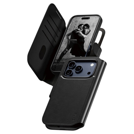 Калъф Wallet Tango Two-In-One с MagSafe за iPhone 17 Pro, Черно, CARE