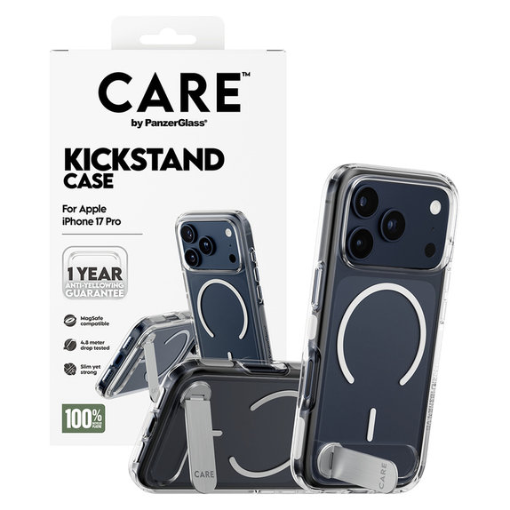 Калъф Kickstand за iPhone 17 Pro, Прозрачно, PanzerGlass