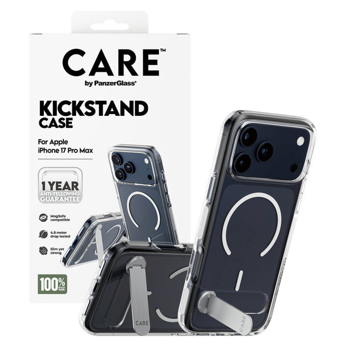 Калъф Kickstand за iPhone 17 Pro Max, Прозрачно, PanzerGlass