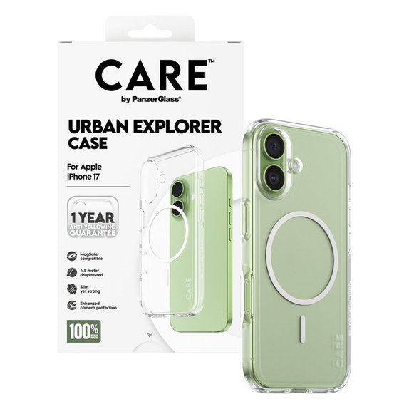Калъф Urban Explorer с MagSafe за iPhone 17, Бяло, CARE