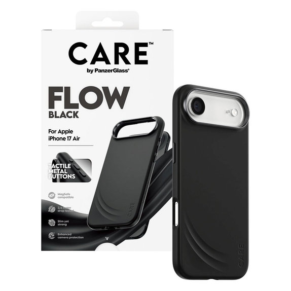 Калъф FLOW с MagSafe за iPhone Air, Черно, CARE