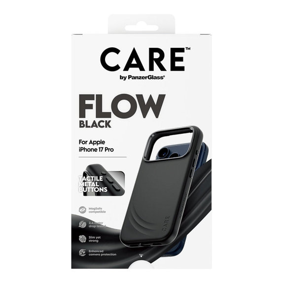 Калъф FLOW с MagSafe за iPhone 17 Pro, Черно, CARE