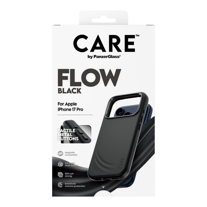Калъф FLOW с MagSafe за iPhone 17 Pro, Черно, CARE