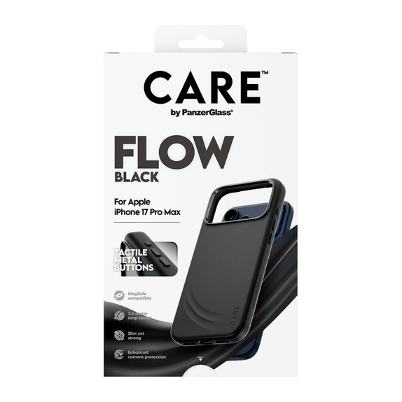 Калъф FLOW с MagSafe за iPhone 17 Pro Max, Черно, PanzerGlass