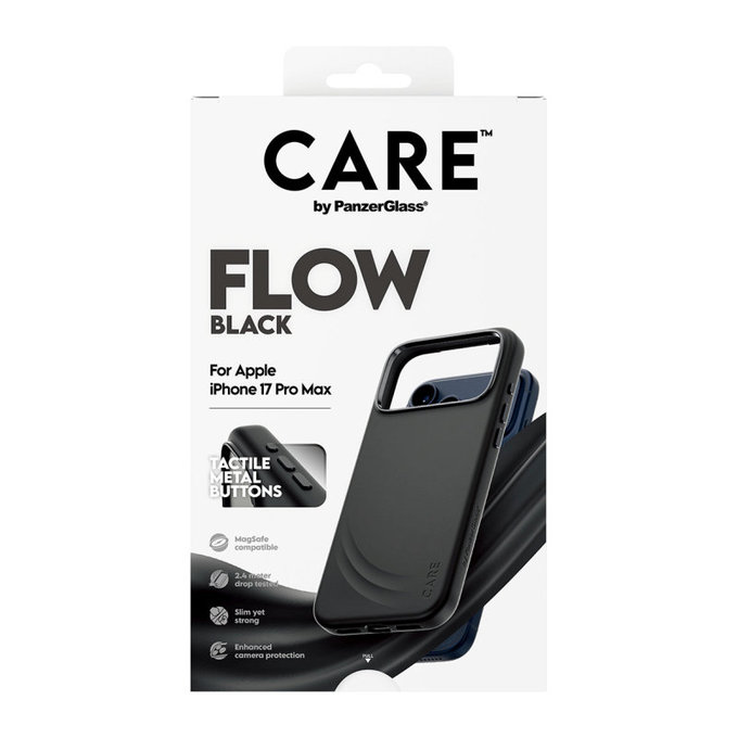 Калъф FLOW с MagSafe за iPhone 17 Pro Max, Черно, PanzerGlass