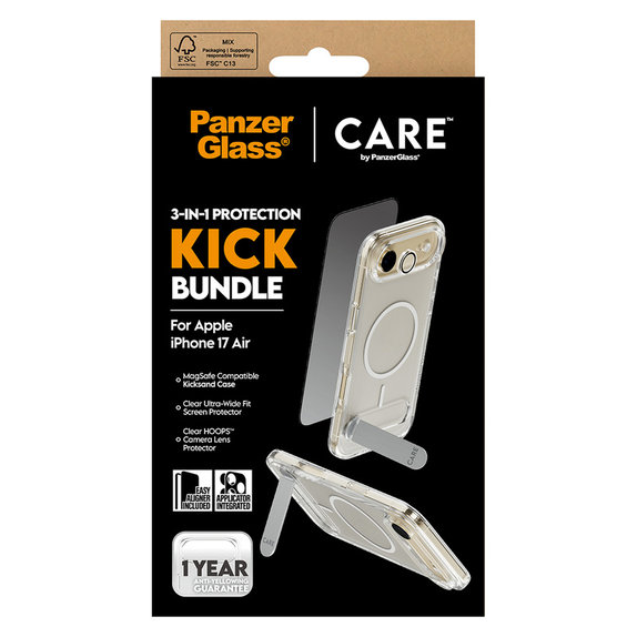 Bundle 3 в 1 Kick за iPhone Air, PanzerGlass