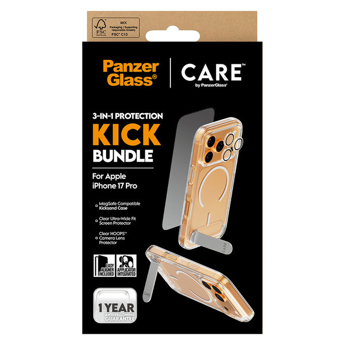 Bundle 3 в 1 Kick за iPhone 17 Pro, PanzerGlass