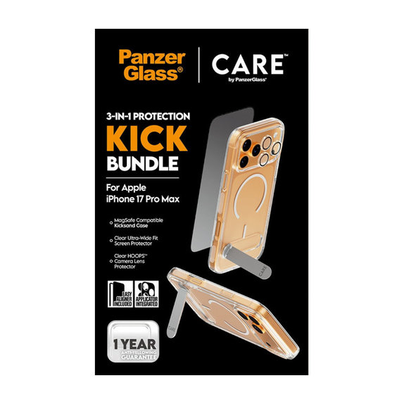 Bundle 3 в 1 Kick за iPhone 17 Pro Max, PanzerGlass