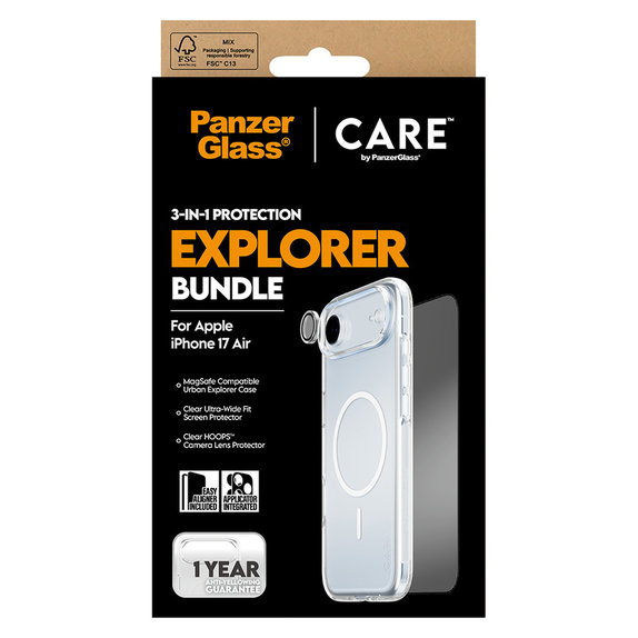 Bundle 3 в 1 Explorer за iPhone Air, PanzerGlass
