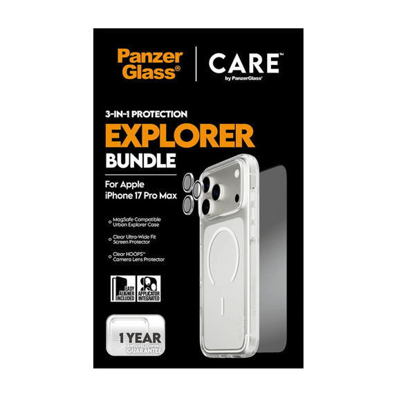Bundle 3 в 1 Explorer за iPhone 17 Pro Max, PanzerGlass