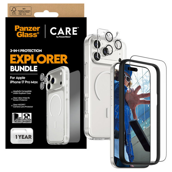 Bundle 3 в 1 Explorer за iPhone 17 Pro Max, PanzerGlass