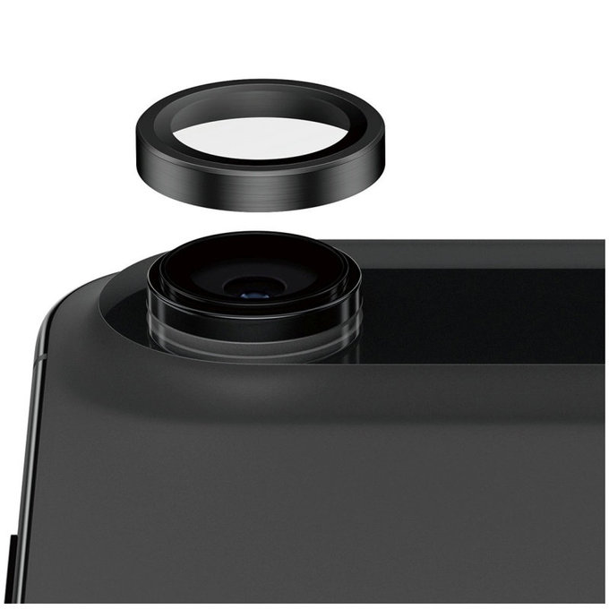 Протектор за обектив на камера Hoops Ceramic II за iPhone Air, Черно, PanzerGlass