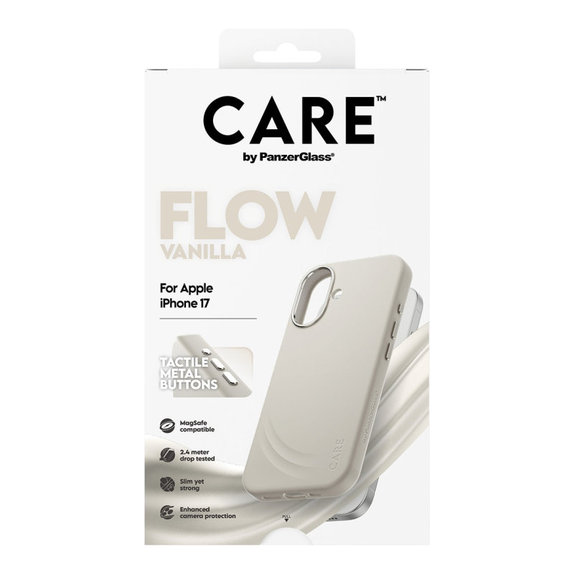 Калъф FLOW с MagSafe за iPhone 17, Vanilla, CARE