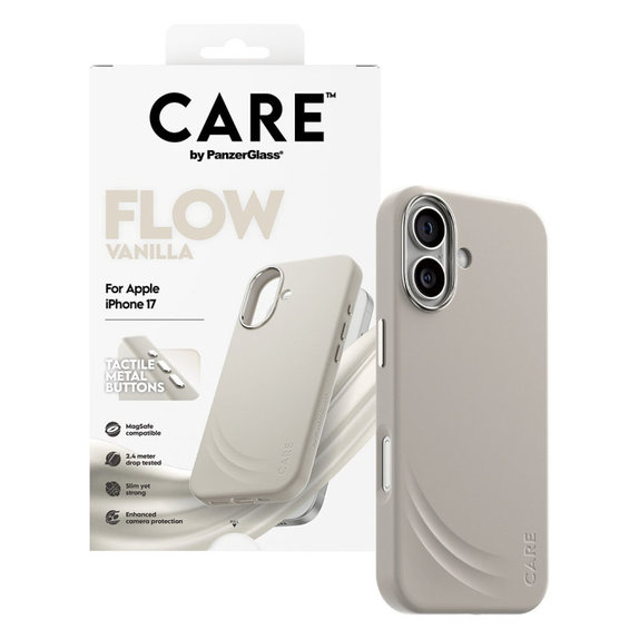Калъф FLOW с MagSafe за iPhone 17, Vanilla, CARE