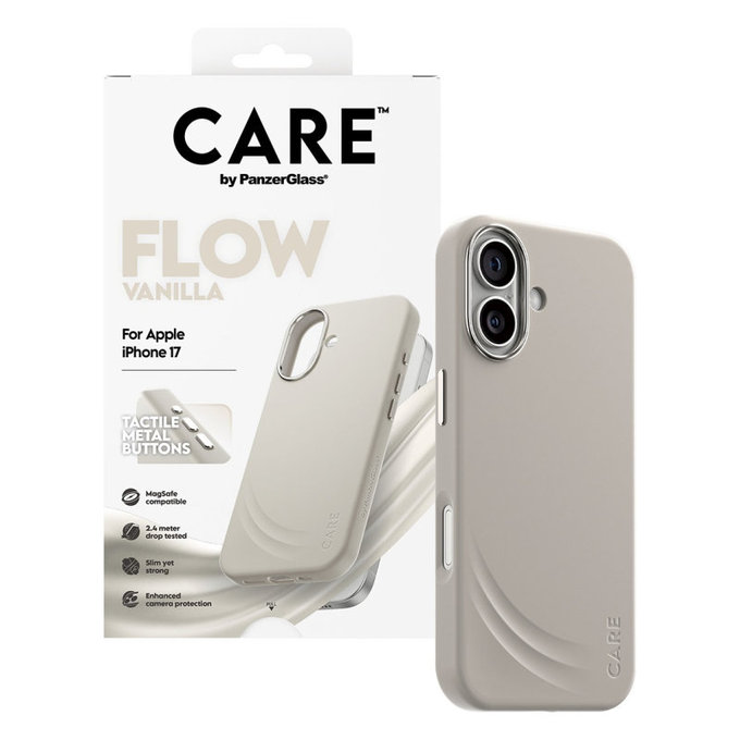 Калъф FLOW с MagSafe за iPhone 17, Vanilla, CARE
