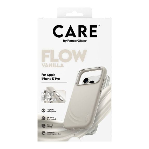 Калъф FLOW с MagSafe за iPhone 17 Pro, Vanilla, CARE