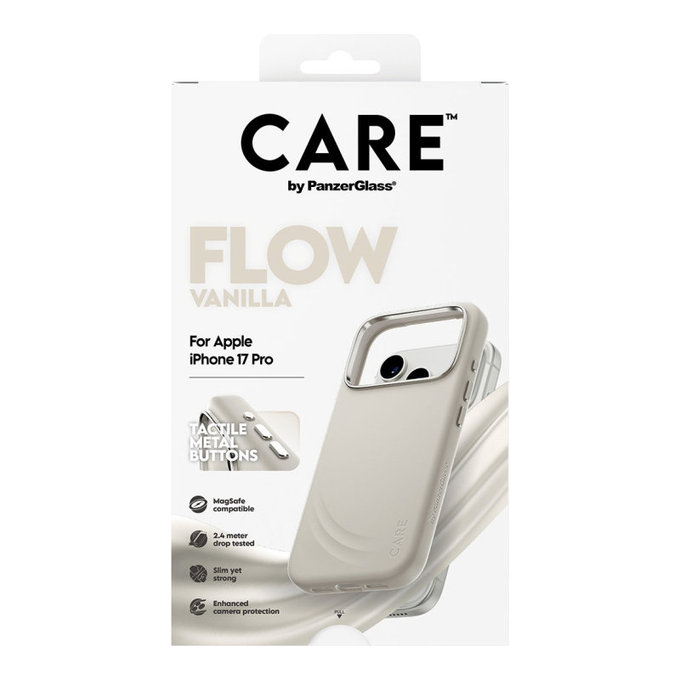 Калъф FLOW с MagSafe за iPhone 17 Pro, Vanilla, CARE