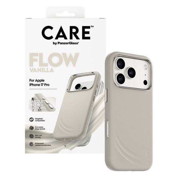 Калъф FLOW с MagSafe за iPhone 17 Pro, Vanilla, CARE