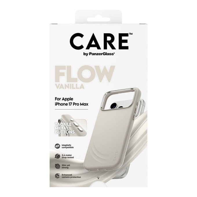 Калъф FLOW с MagSafe за iPhone 17 Pro Max, Vanilla, CARE