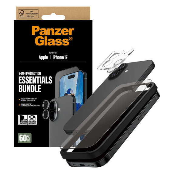 Bundle Essentials 2 в 1 за iPhone 17, PanzerGlass