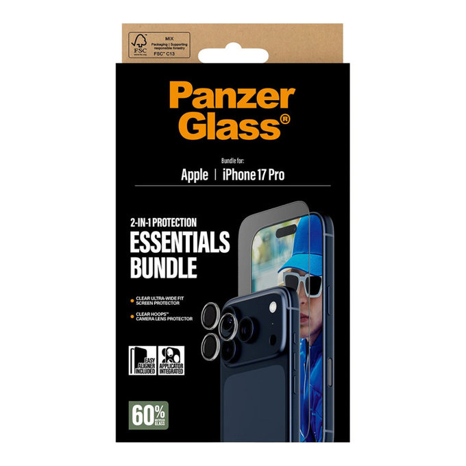 Bundle Essentials 2 в 1 за iPhone 17 Pro, PanzerGlass