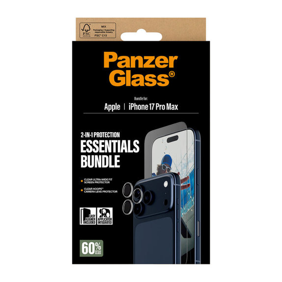 Bundle Essentials 2 в 1 за iPhone 17 Pro Max, PanzerGlass