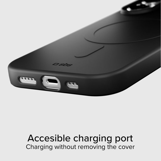 Калъф Instinct Mag, съвместим с MagSafe за iPhone 17, Черен, SBS