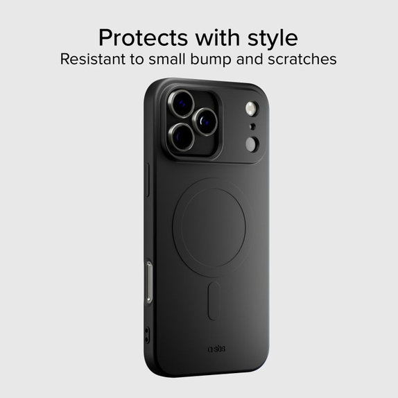 Калъф Instinct Mag, съвместим с MagSafe за iPhone 17 Pro, Черен, SBS