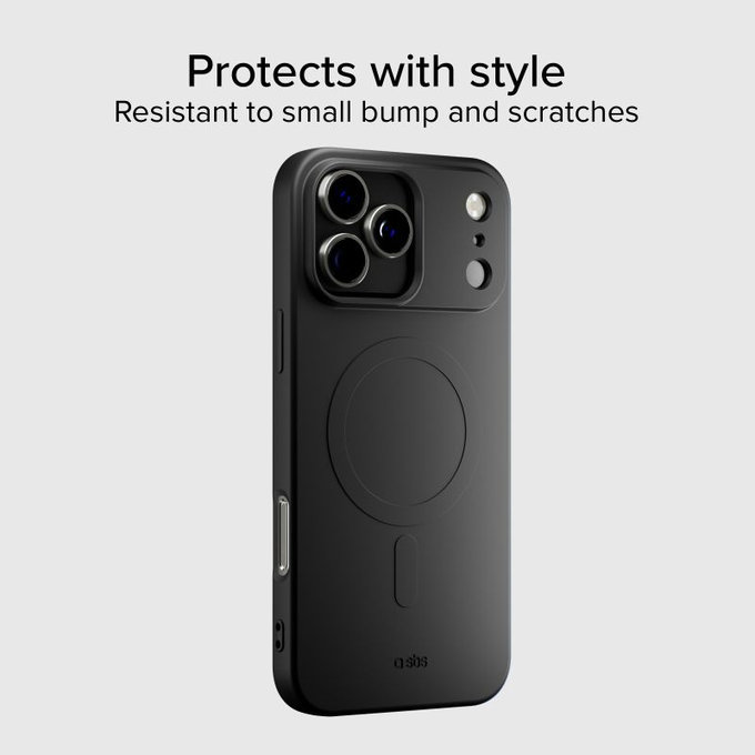 Калъф Instinct Mag, съвместим с MagSafe за iPhone 17 Pro, Черен, SBS