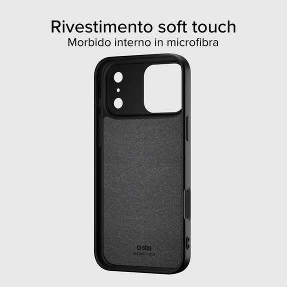Калъф Instinct Mag, съвместим с MagSafe за iPhone 17 Pro, Черен, SBS