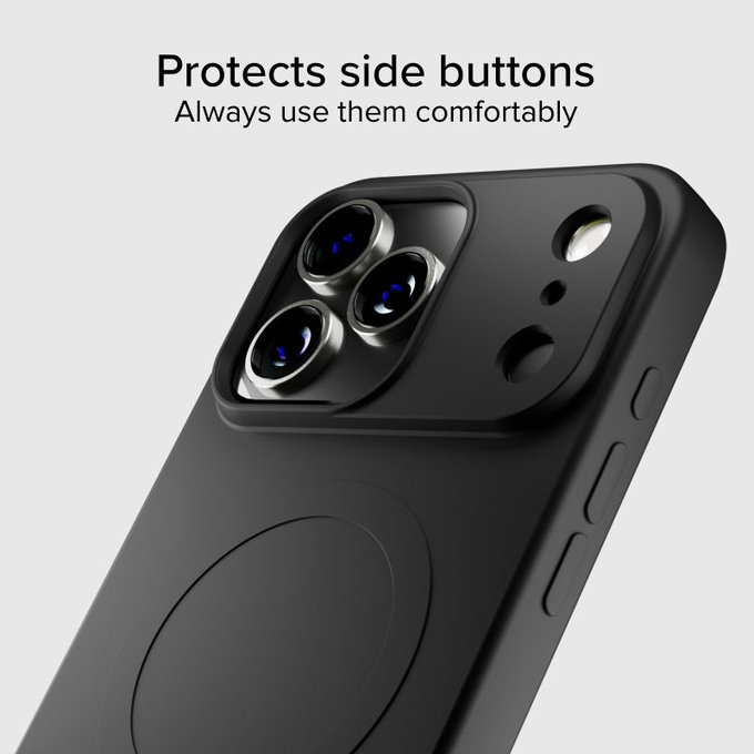 Калъф Instinct Mag, съвместим с MagSafe за iPhone 17 Pro, Черен, SBS