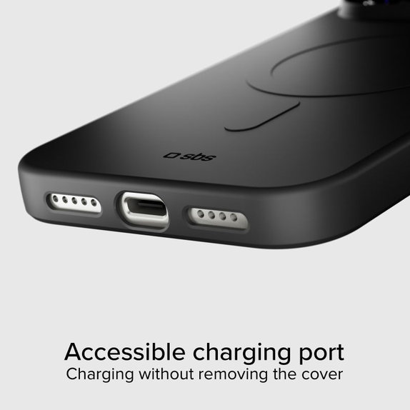 Калъф Instinct Mag, съвместим с MagSafe за iPhone 17 Pro, Черен, SBS