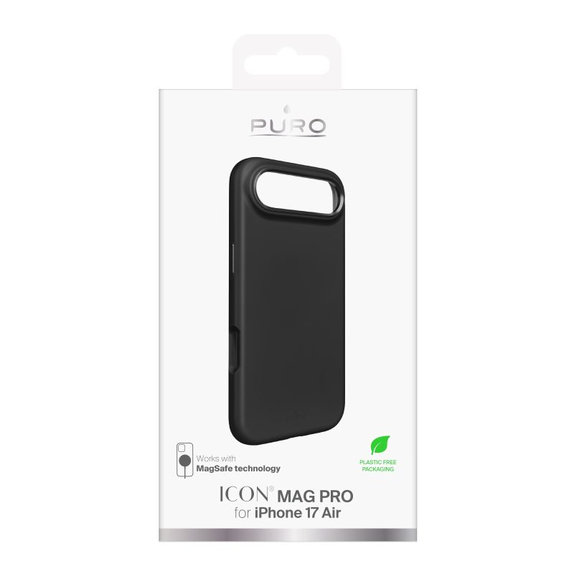 Калъф ICON MAG PRO с MagSafe за iPhone Air, Черен, PURO