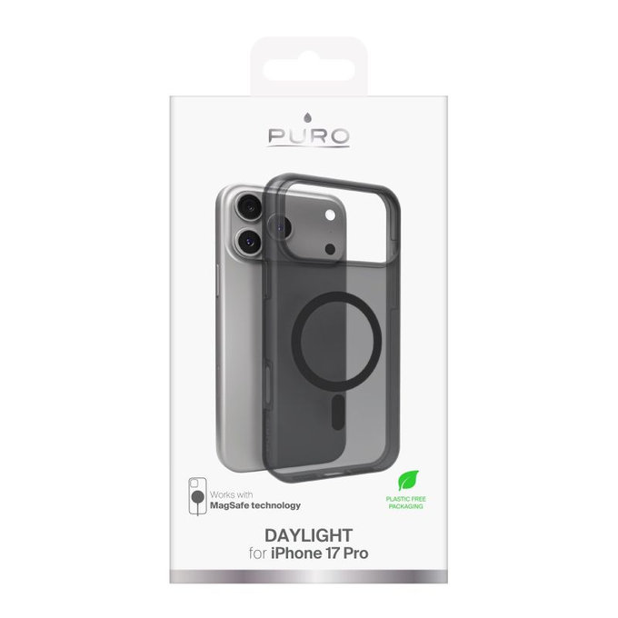 Калъф DAYLIGHT с MagSafe за iPhone 17 Pro, Черен, PURO
