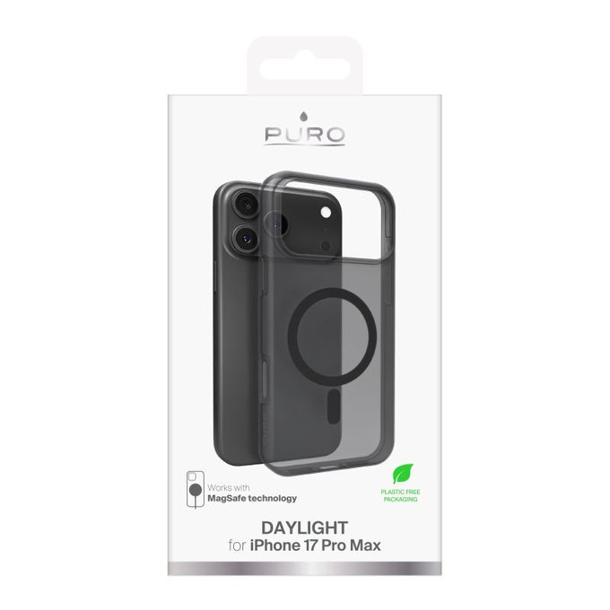 Калъф DAYLIGHT с MagSafe за iPhone 17 Pro Max, Черен, PURO