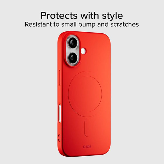Калъф Instinct Mag, съвместим с MagSafe за iPhone 17, Червен